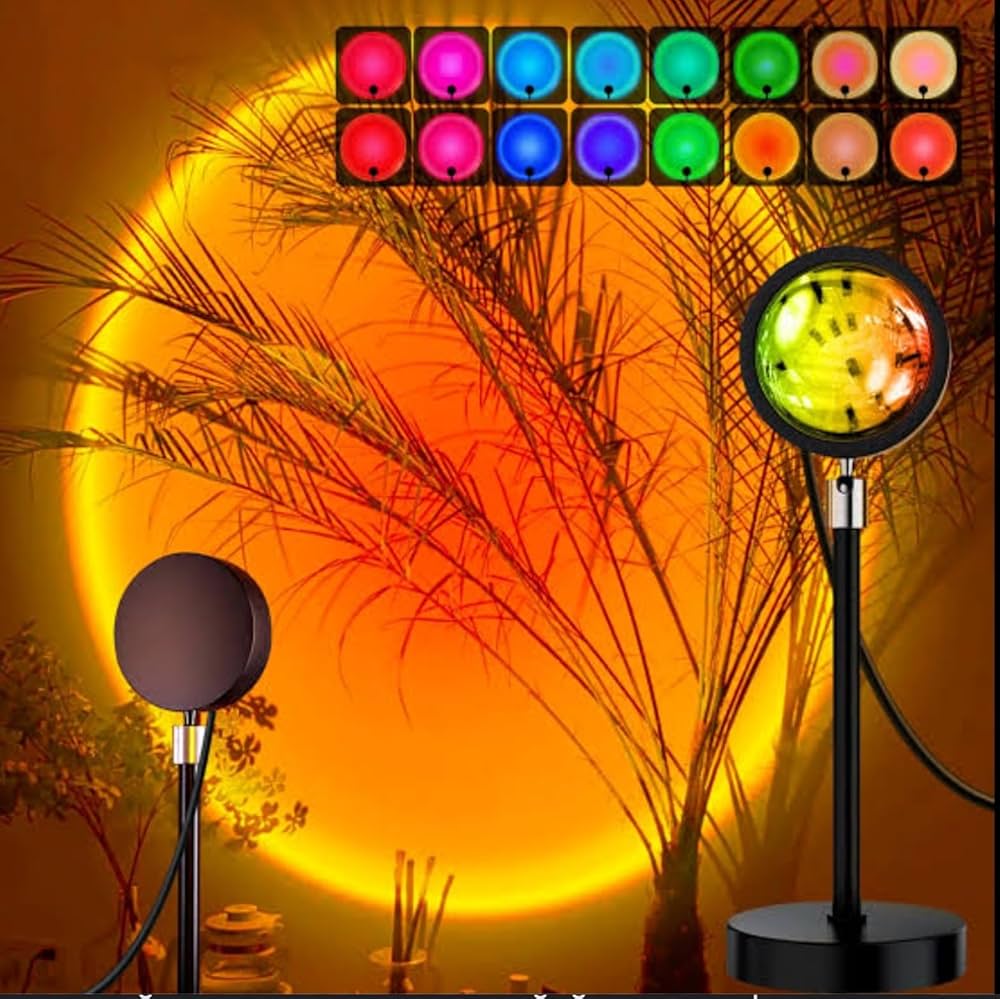 Sunset Glow Projection Lamp – Aesthetic LED Mood Light