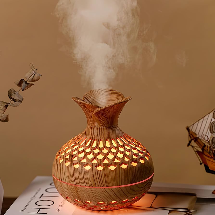 Natural Wooden Essential Oil Diffuser – Aromatherapy Humidifier